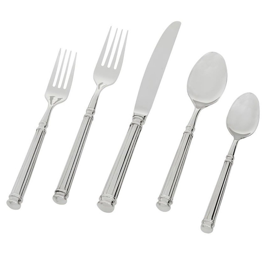 Pottery Barn Fortessa "Georgia" 20 pc Stainless Steel Flatware, NIB, Retail $320